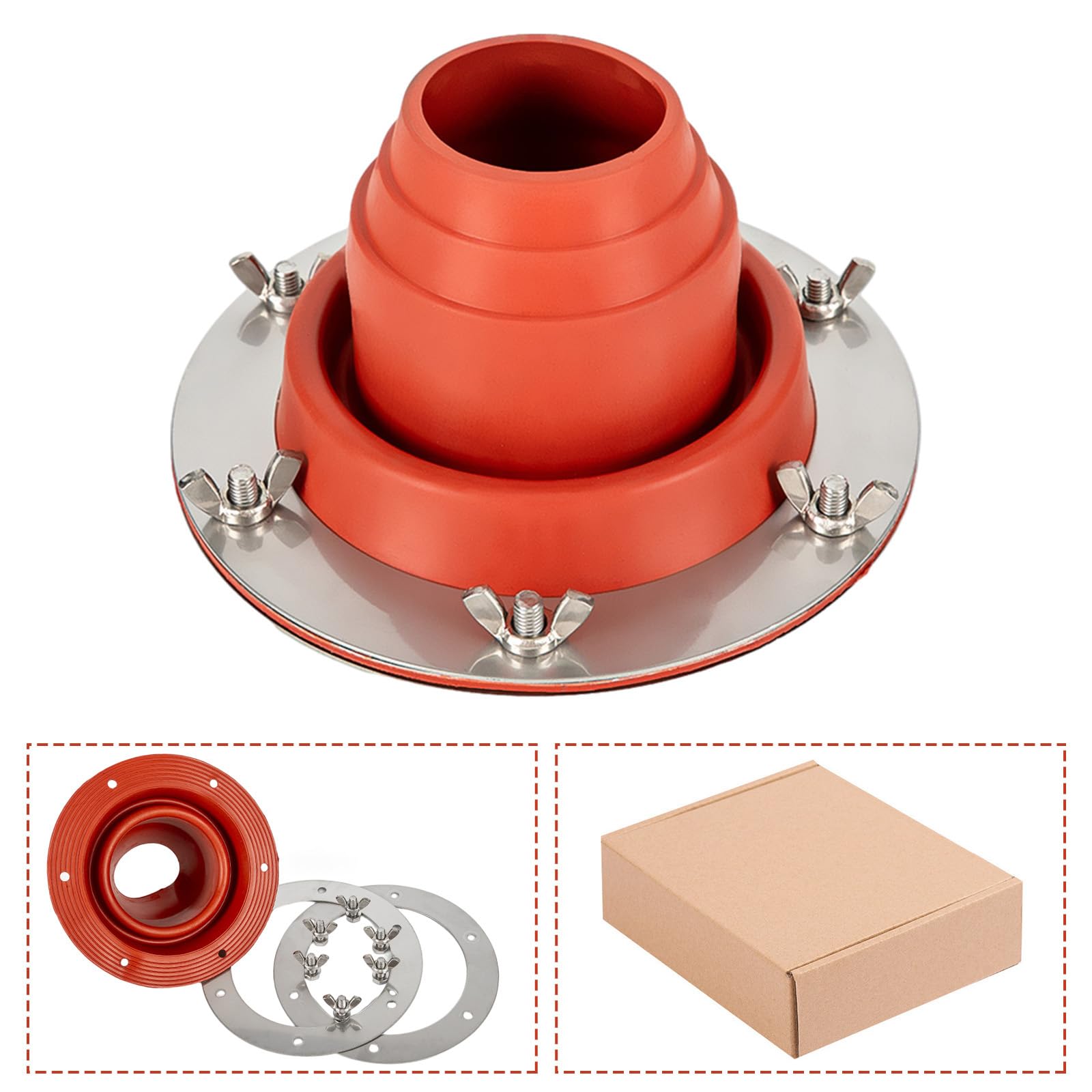 Aazon.co: Tent Stove Jack Kit, Flexible Silicone Pipe Boot, High Tep Roof Flue Kit For Stove