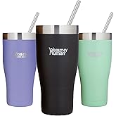 Healthy Human Stainless Steel Tumbler with Straw & Lid | Splash Proof Insulated Travel Cup | Eco-Friendly Coffee Tumblers | Water Cups with Straws Cleaner and Splash Proof Lids (32oz, Pure Black)