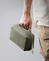 Inateck Electronics Organizer Travel Case Olive Large 180° Open 1200D view 7