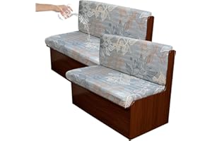 GOSTADY Waterproof RV Dinette Cushion Covers, Stretch Printed RV Sofa Seat Slipcovers Replacement Non-Slip Camper Cushion Slipcovers Washable RV Dinette Seat Covers Include 2 Bench Cover & 2 Backrest Cover 06