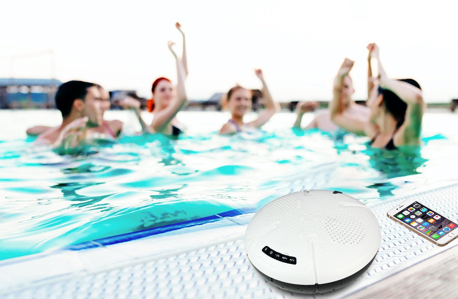 Portable Swimming Pool Float Bluetooth Speaker Wireless Waterproof