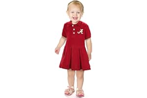 Little King NCAA Short Sleeve Infant and Toddler Girls Polo Dress-100% Cotton-Newborn and Infant Sizes