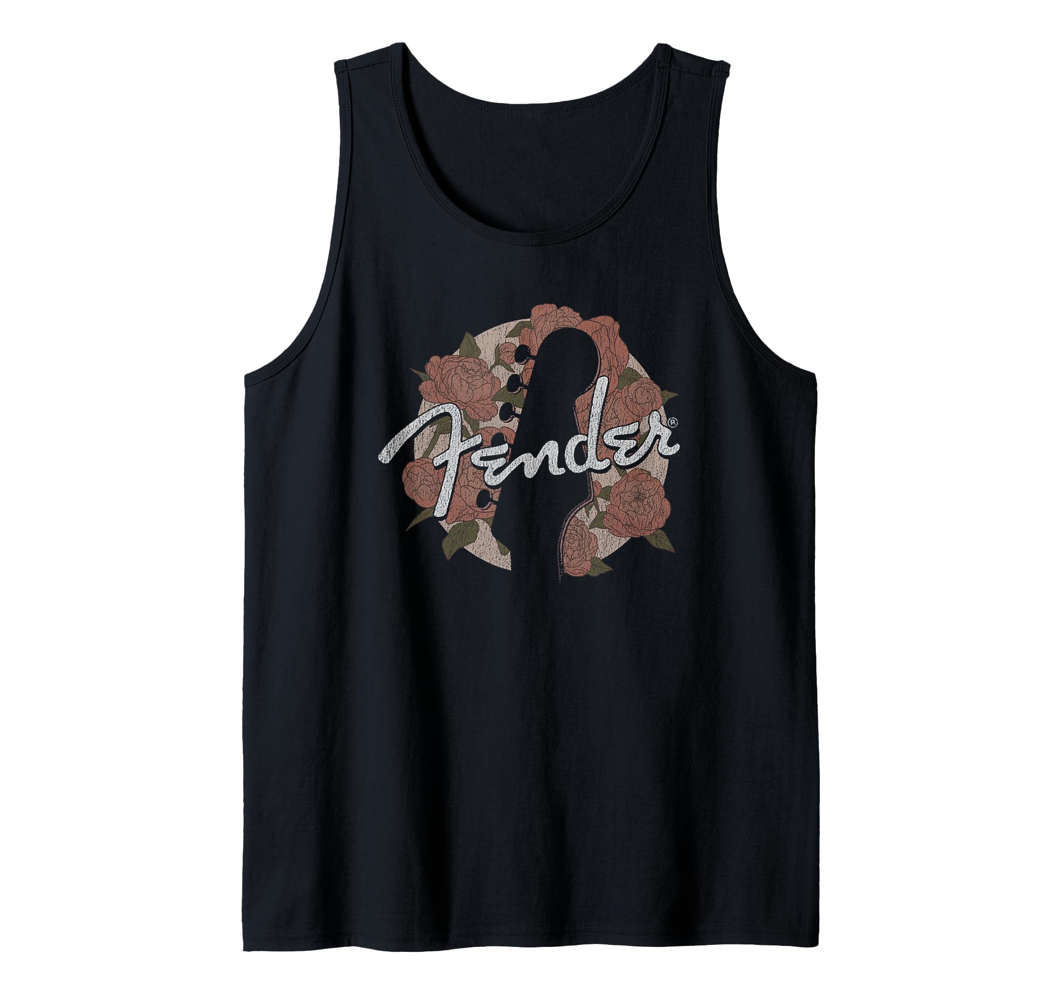 Fender Floral Circle Guitar Silhouette Tank Top
