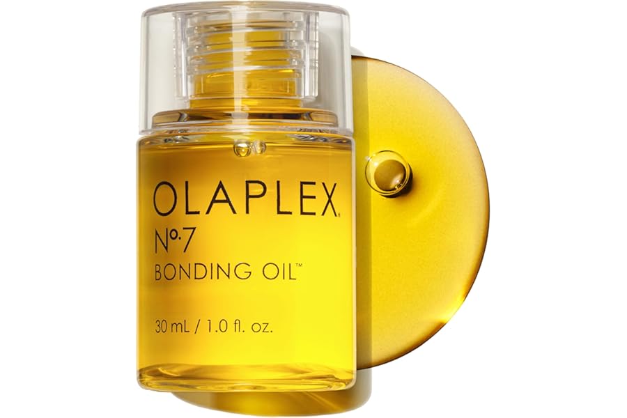 Olaplex No. 7 Bonding Oil, Concentrated High Shine Heat Protectant | Visibly Smooths & Softens Hair | Added Color Vibrancy | Up to 72 Hour Frizz Control | For All Hair Types | 1 fl oz