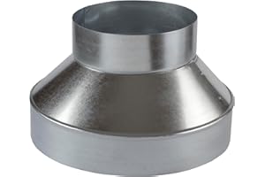 THE SHEET METAL KID 10" X 6" Duct Reducer & Increaser Non-Crimped Single Wall Galvanized Sheet Metal ducting Connector for Airflow, Heating, Cooling, & air Ventilation Systems Fittings