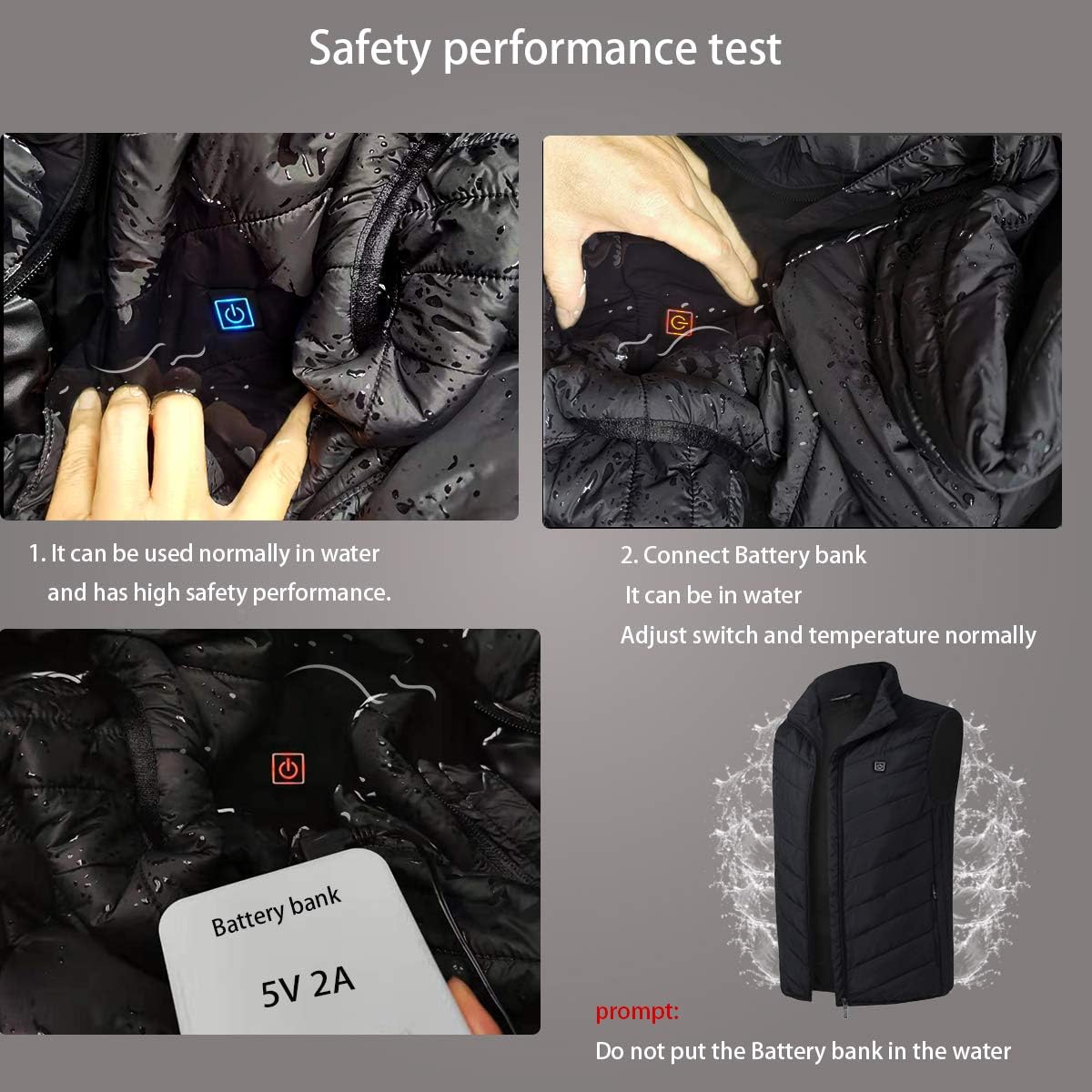 UTUZHE Heated Vest for Men by Power Bank Fishing Hunting Clothes for Men Outdoors: Clothing
