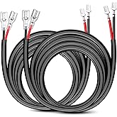 Nilight 2PCS 16 AWG 10 Feet Wiring Harness Extension Kit for LED Work Light Bar Led Pods Off Road Lights Driving Fog Light Boat Lighting, 2 Years Warranty,black