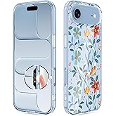 Jiunai for iPhone Air Case Compatible with Magsafe, Flower Clear Floral Slim Case, Soft Bumper Anti Yellow Protective Cute Pretty Stylish Phone Cover Case for Women Girls 6.5'' 2025