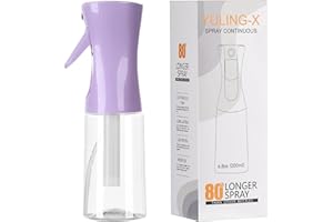 YULING-X hair spray bottle, ultra-fine spray continuous spray bottle (200ml/6.8oz), used for hair design, vegetation, cleaning, hair care and skin care - empty, reusable (Purple)