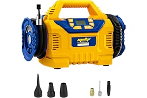 WITLIGHT Cordless Tire Inflator Compatible with DeWalt 20V MAX Battery (Tool Only), Upgraded 160 PSI High Pressure Portable Air Compressor with Digital Gauge, Auto Shut Off, LED Light For Ball, Tire, Swim Toys
