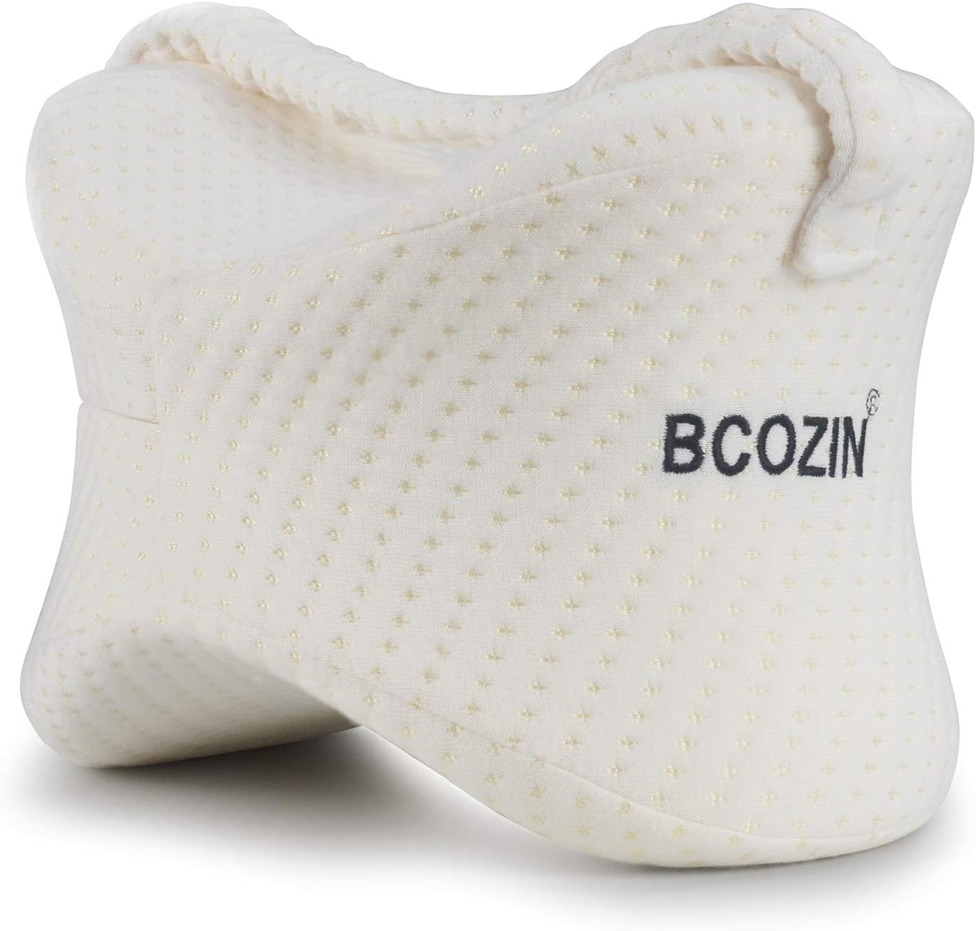 BCOZIN Knee Pillow for Side Sleepers, 100% Pure Memory Foam Knee Pillow Between Legs for Sleeping&Orthopedic Leg Pillow for Sciatica Pain Relief Hip, Back Pain and Pregnancy, 1 Pcs, White: Kitchen & Dining