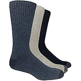 Carolina Ultimate Men's Midweight Cushion Casual Boot Crew Socks 6 Pair Pack