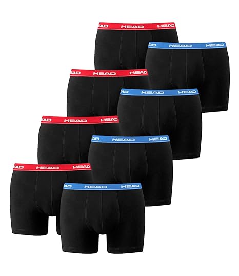 Head Herren Boxershorts im 8er Pack ohne Eingriff 841001001