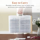 Lifewit Photo Storage Box 4x6 Case 18 Inner Boxes Clear 13.83 x 11.16 in view 8