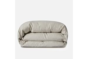 Sijo Premium Stone Washed 100% Organic French Linen Duvet Cover, GOTS Certified Organic, Small Batch Sourced from Normandy, Breathable and Durable (Classic, King/Cal King)