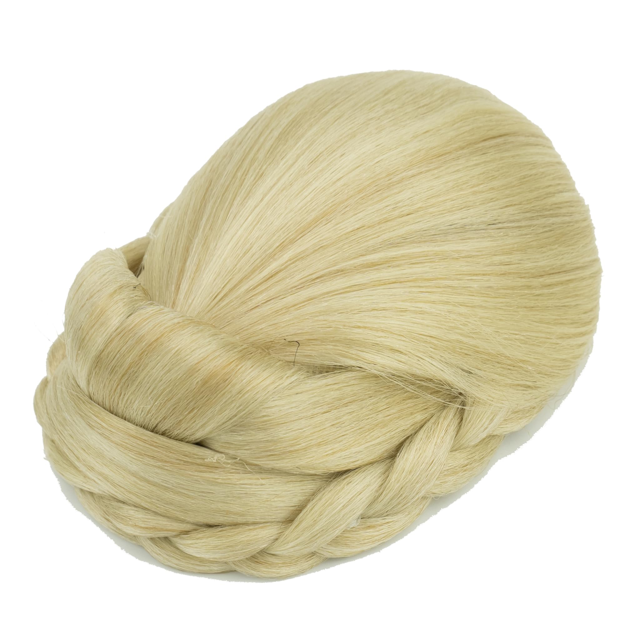 IMISSU Braided Chignon Dancer Hair Cover Donut Hair Pieces Scrunchies Hair Bun Wig Clips Updo on Wedding Party (M2 Dirty Blonde)