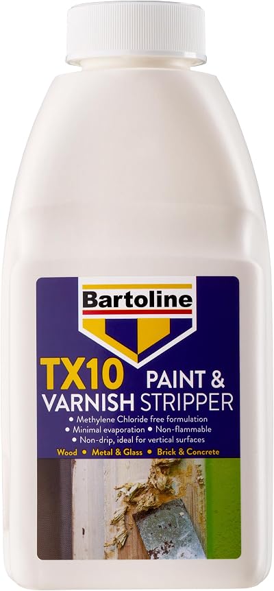 Bartoline TX10 Paint Varnish Stripper 500ml Extra Strong Non Caustic Wood Metal