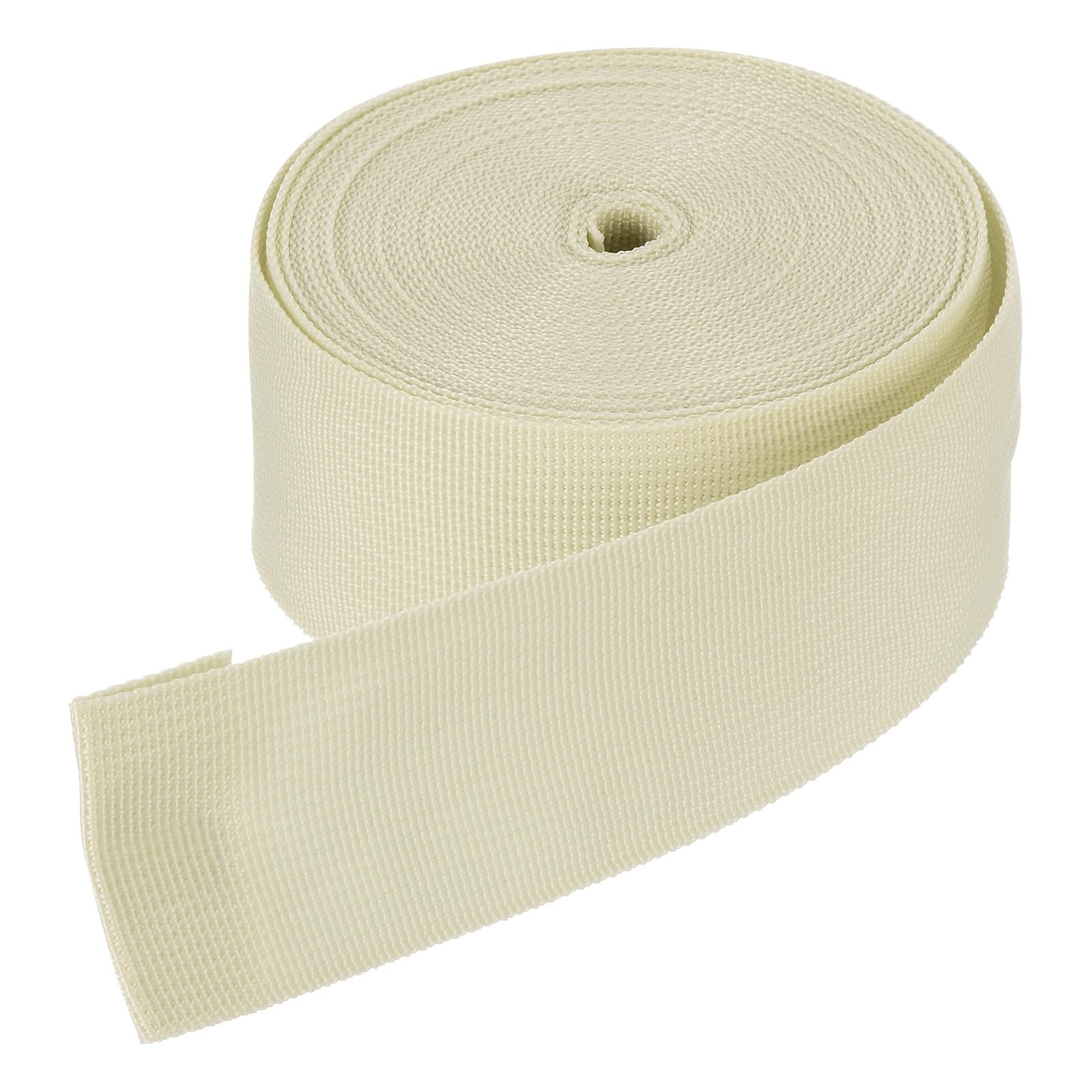 DMiotech 10 Yard x 2 Inch Width Nylon Webbing Strap Poly Flat Webbing Strapping for DIY Craft Backpack Strapping, Sewing, Outdoor Gear Repair, Beige
