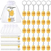Kigley 50 Sets Inspirational Potato Keychain Bulk Mini Resin Cute Realistic Potato with Funny Card Organza Bag Emotional Support for Employee Staff Coworkers Team Nurse Gifts