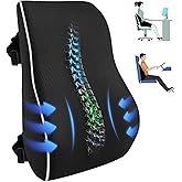 Ciao Stilista Lumbar Pillow for Chair Office Chair Back Support, Upper or Lower Back Cushion for Office Chair Gaming Chair Memory Foam with Breathable 3D Mesh Cover, Ergonomic Back Rest