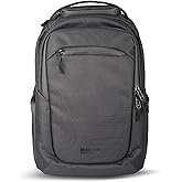 Kenneth Cole REACTION Parker Polyester Abrasion-Resistant Travel 17" Laptop Backpack with Removable Laptop Sleeve, Black