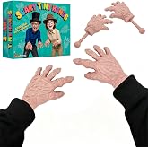 PartyFrenzy Tiny Hands,2 Pairs Halloween Hands on Sticks,Funny Gag Gifts | Tiny Hands on Sticks,Creepy Hand Props for Halloween Costumes,Scary Movie Pranks,Funny Novelty Gifts