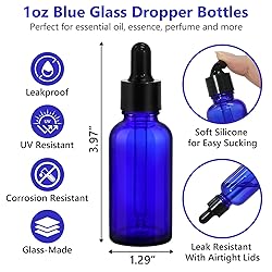 KEYWING 60 Pack 1oz Eye Dropper Bottles – 30ml