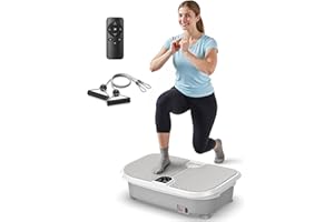 FEIERDUN Vibration Plate Exercise Machine, 400 LBS Capacity Vibration Plate for Lymphatic Drainage, Max Space for Whole-Body Workout & Relaxation at Home
