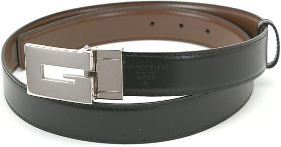 Amazon 新同 グッチ Gucci リバーシブル ベルト レザー ブラック ブラウン 053 メンズ 中古 ベルト 通販