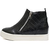 steve madden wedge sneakers black