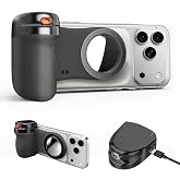 Magnetic Phone Camera Grip, Wireless Shutter Remote for Phone Keychain Hook | Upgraded magnetic camera grip, 8x suction &amp; Bluetooth remote. 10m range, iOS &amp; Android for selfies, videos &amp; travel shots.
