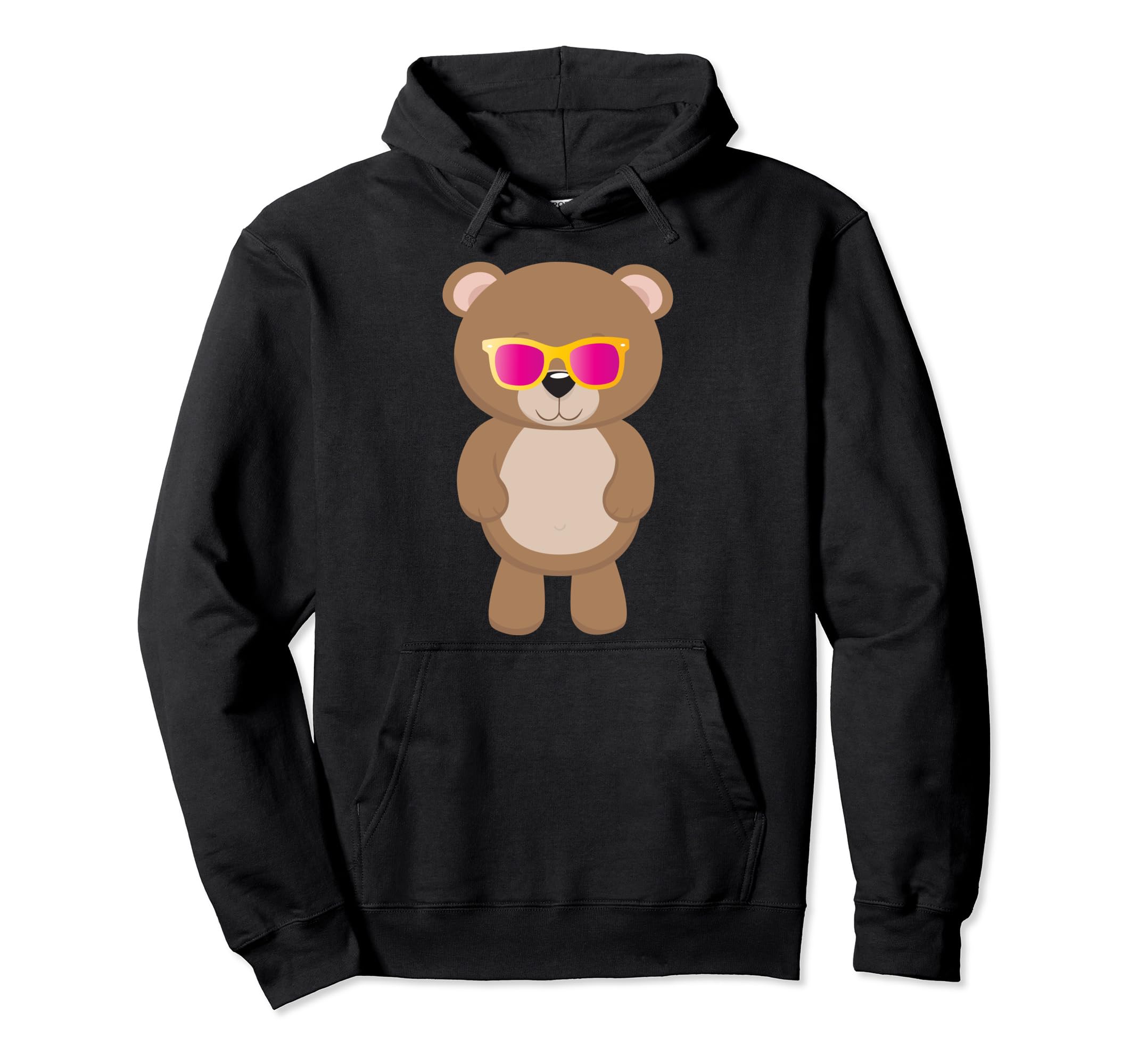Cute Teddy Bear With Sunglasses Cool Sun Glasses Shades Toy Pullover Hoodie
