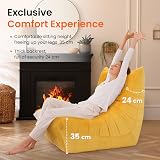 Vesgantti Togo Fireside Chair Yellow Soft Suede Premium Foam Lounge Sofa view 6