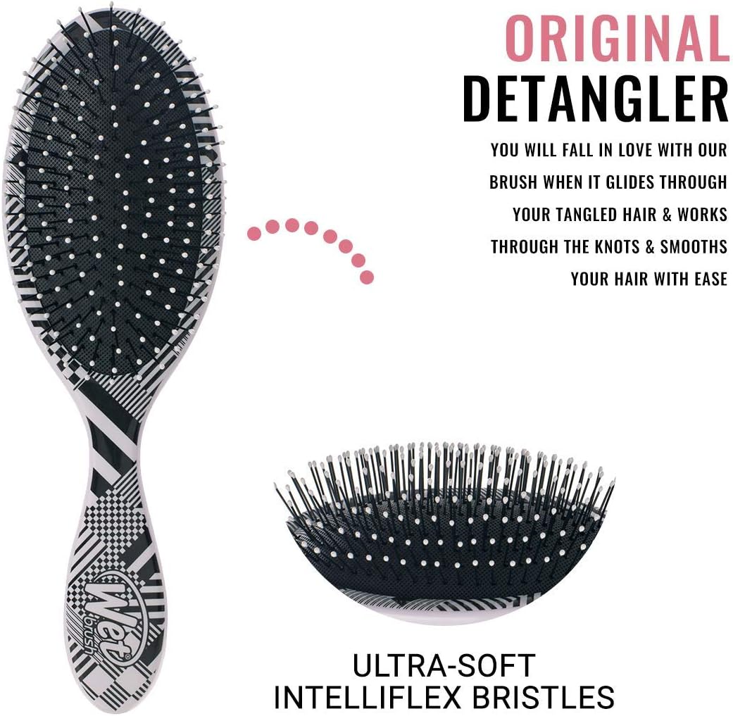 Wet Brush Original Detangler Hipster Brush - Diagonal Checkers By For Unisex - 1 Pc Hair Brush - Image 3