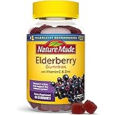 Nature Made Elderberry Gummies with Vitamin C and Zinc, Dietary Supplement for Immune Support, 60 Elderberry Gummies, 30-Day Supply