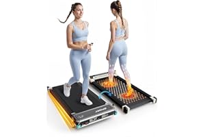 FUNRAY Versatile Walking Pad Treadmill with Incline - Dual-Sided Under Desk Treadmill with Foot Massage,2 in 1 Walking Machine for Home/Office with 330LBS Weight Capacity
