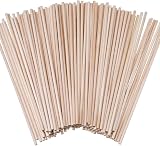 ZHIYE 100 Pack Dowel Rods 15cm x 4mm Unfinished Natural Wood Craft Sticks DIY view 5