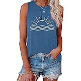 BLACKOO Women's Graphic Tank Tops Cute Soft Tunic