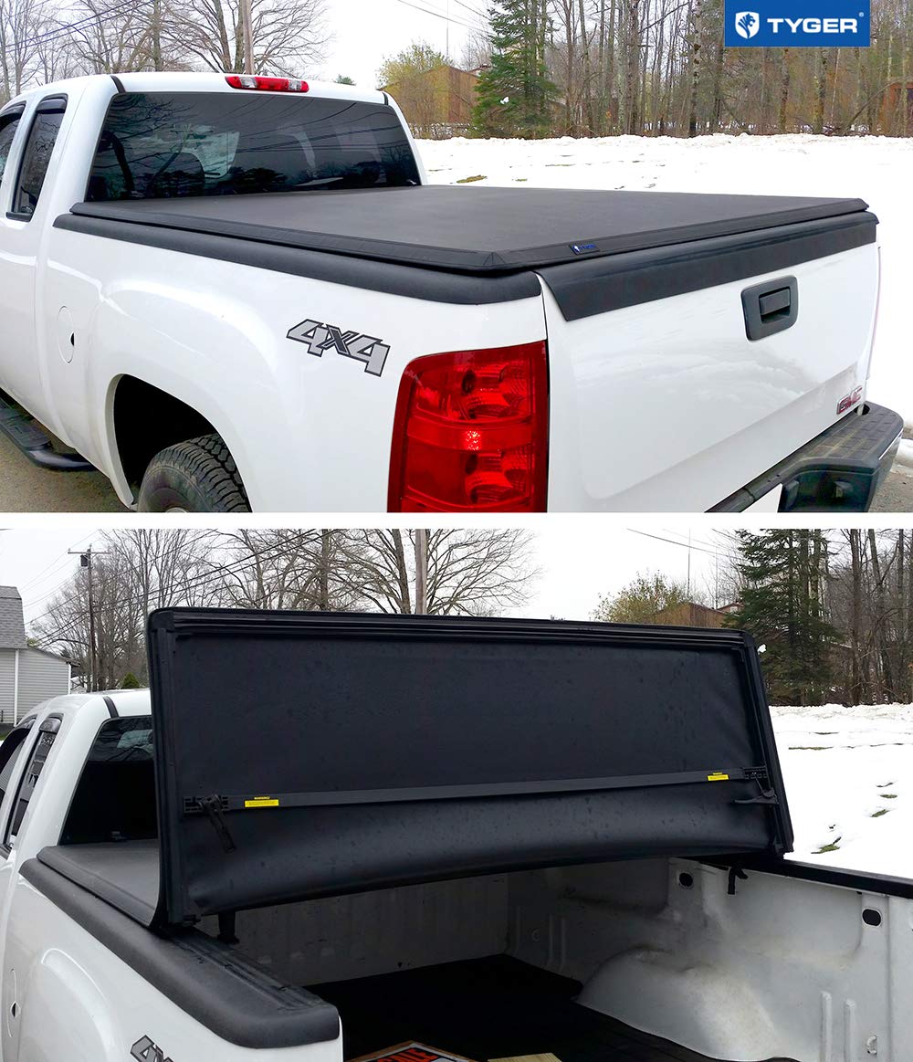 Tyger Auto T3 Tri-Fold Truck Bed Tonneau Cover TG-BC3C1004 works with 2007-2013 Chevy Silverado/GMC Sierra 1500; 2007-2014 Silverado/Sierra 2500 3500 HD | Excl. 2007 Classic | Fleetside 6.5 Bed
