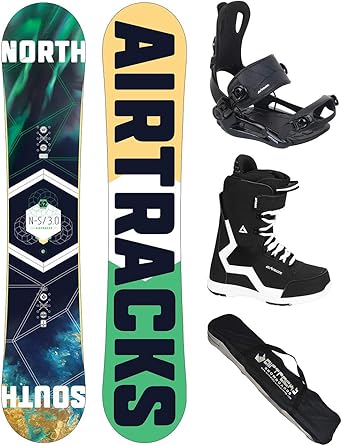 Airtracks Snowboard Setpack Planche North South Widefixations Masterchaussuressb Sacneuf