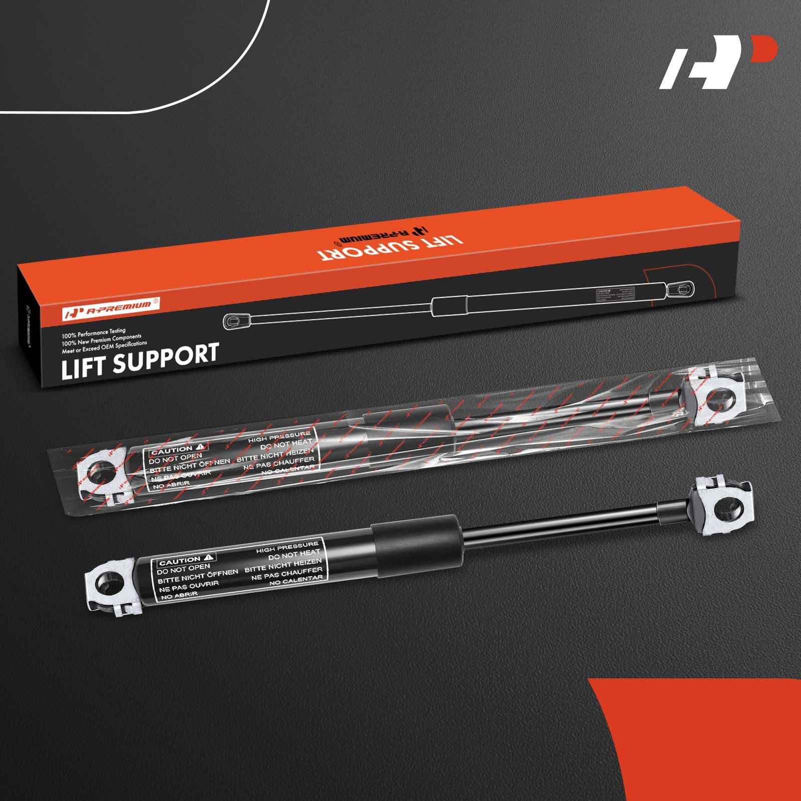 A-Premium Front Hood Lift Supports Struts Shocks Compatible with Select BMW Models - E34 Series: 525i 1989-1995, 525iT 1993, 530i 540i 1994-1995, 535i 1989-1993, M5 1991-1993, 2-PC Set