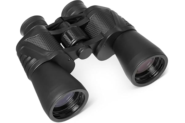 Amazon Basics 7x50 High Power Binoculars, Wide Field of View, FMC Optics, Tripod Compatible, Black, 1-Pack