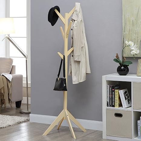 Amazon Com Solid Wood Floor Coat Rack Modern Minimalist