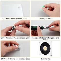 Qunclay 3 Pack Floating Acrylic Album Frames for