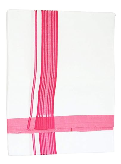 Men's Pure Cotton Dhoti's (128_White_3.60M)