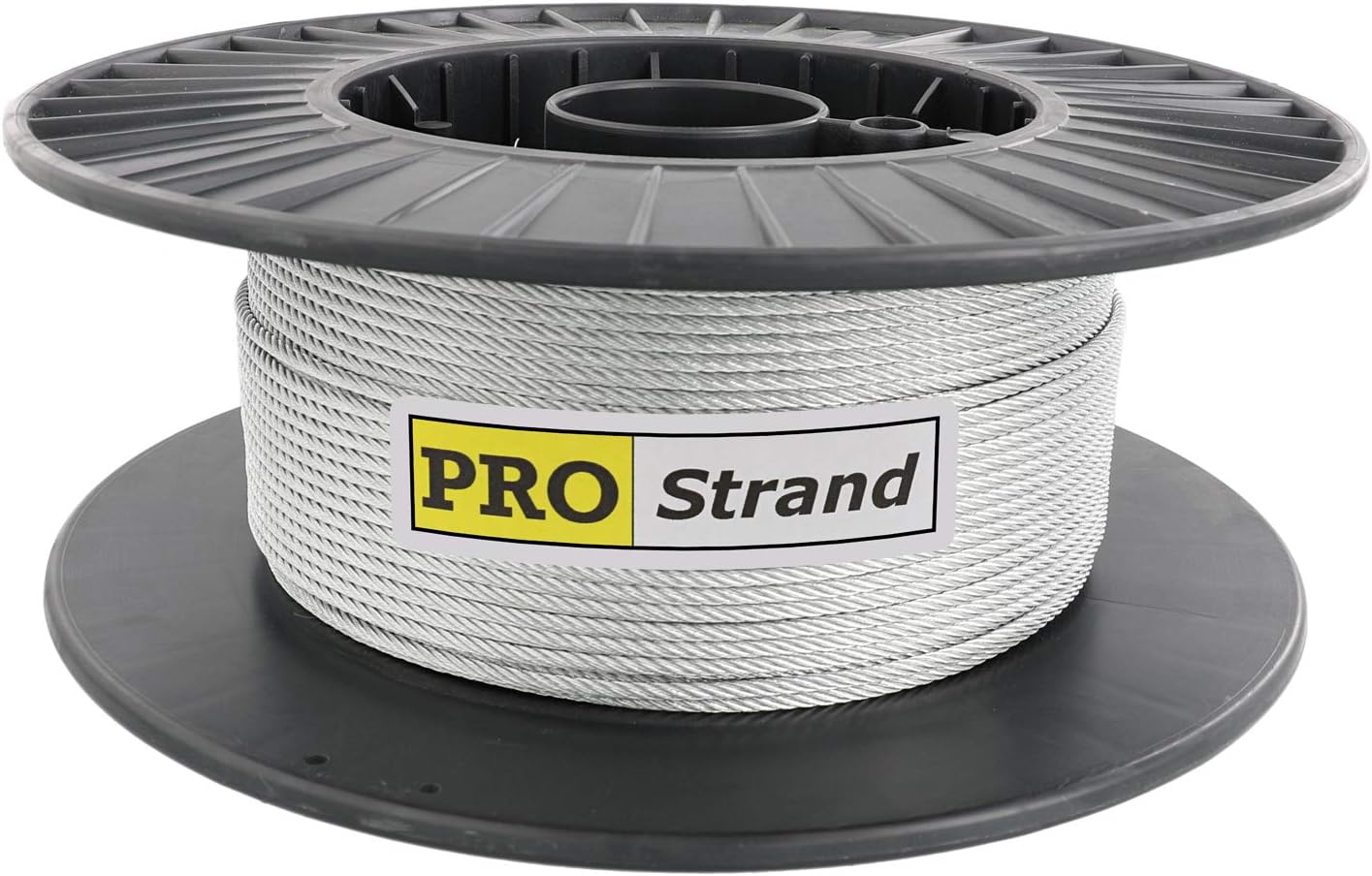 PRO Strand 1/8" X 500' Hot Dipped Galvanized Cable Reel, 7x19 Strands Constructed Aircraft Cable, Heavy Duty Wire Rope