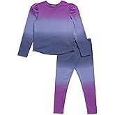 Splendid girls Purple Ombre Long-sleeve Tee Shirt and Pant Set