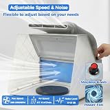 Magicrose Airbrush Spray Booth Kit with 8 LED Lights 16 Clips Adjustable Fan view 2