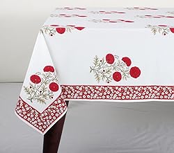 Ridhi -Red and Green Christmas Buta Cotton Hand