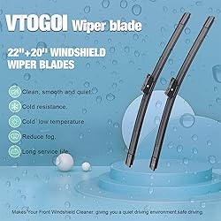 VTOGOI Wiper Blades With Rear Wiper Blades Set For